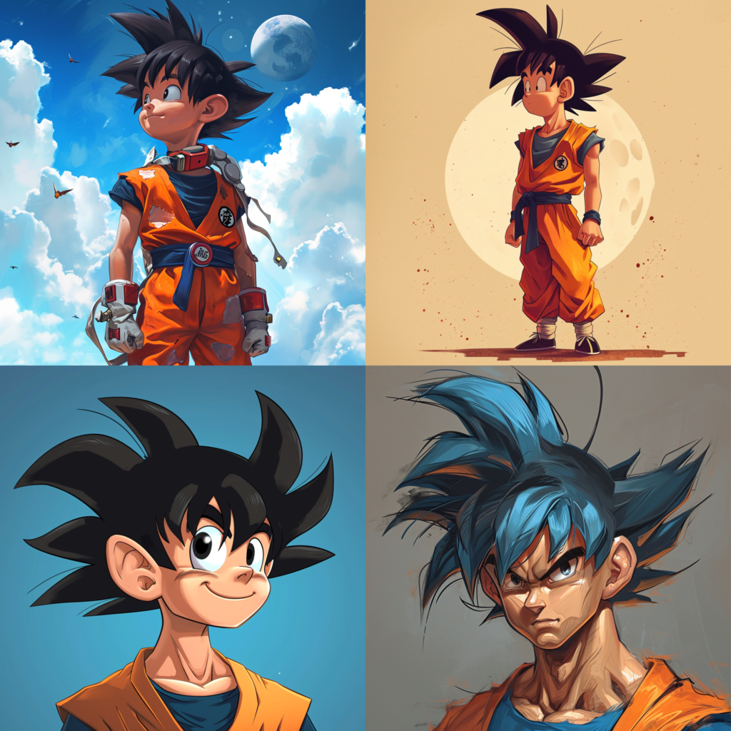 goku, character from dragonball,  jetsons style