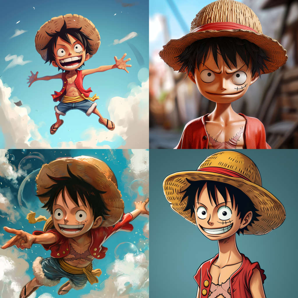 luffy, character from one piece, jetsons style