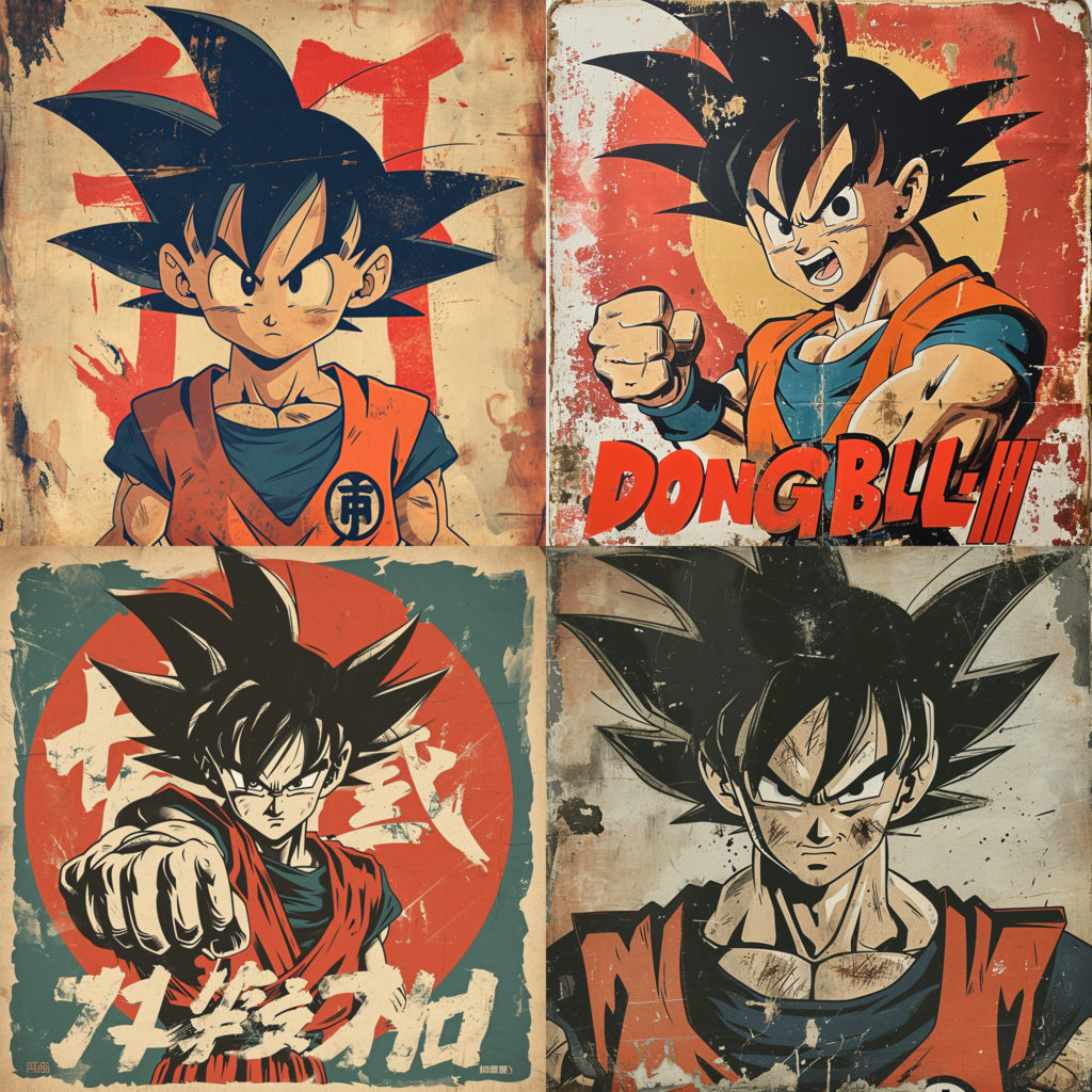 goku, character from dragonball, 1950S Movie Poster