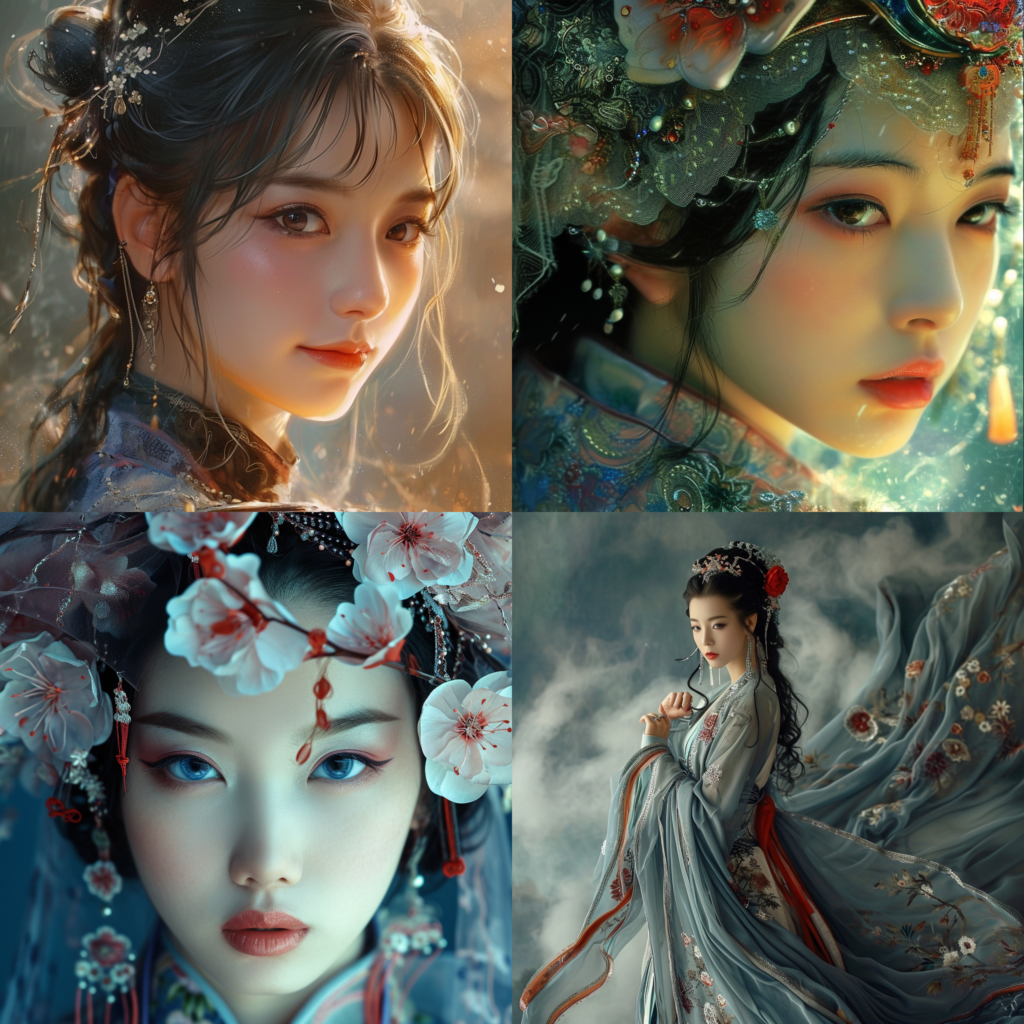 gorgeaus chinese woman, ethereal