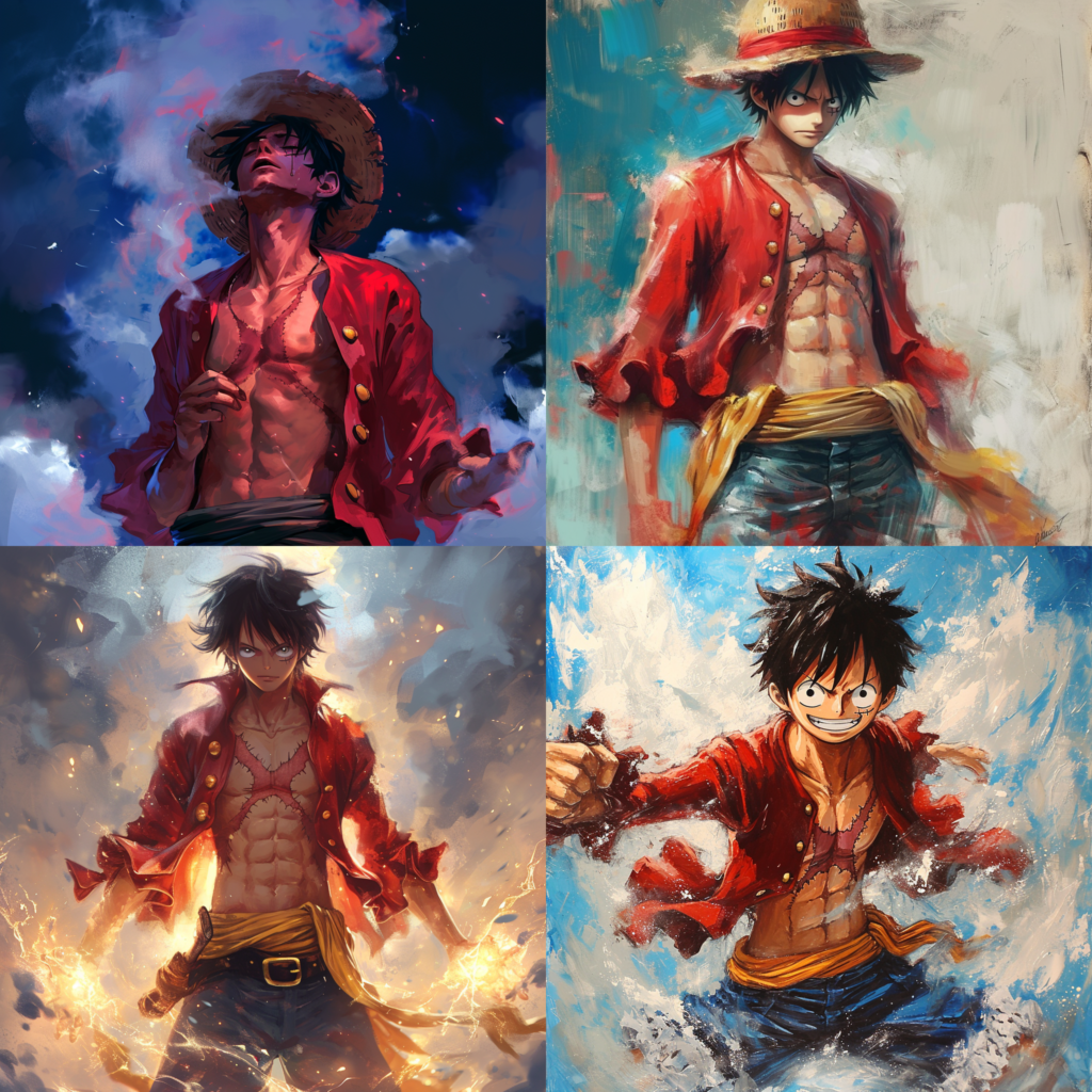 luffy, character from one piece, ethereal