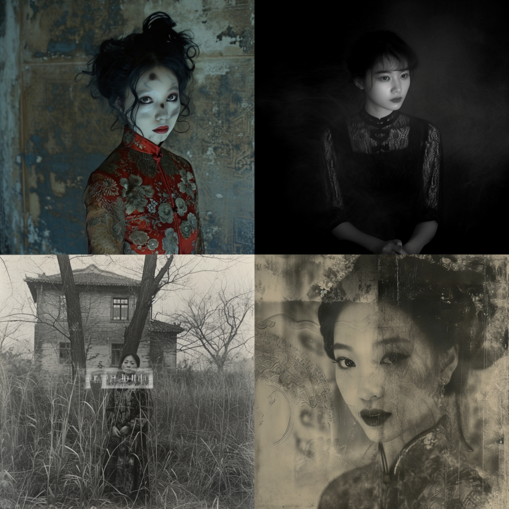 gorgeaus chinese woman, haunted photograph