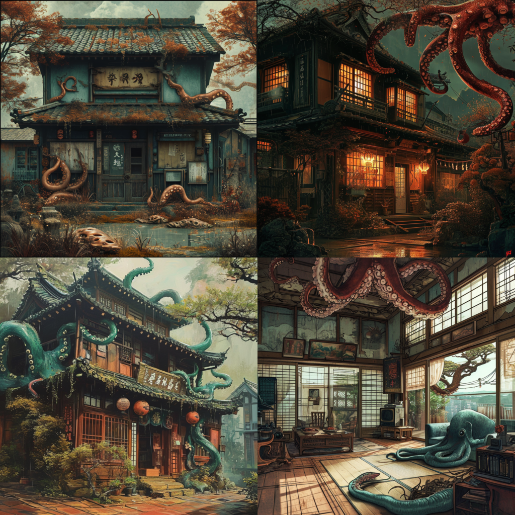 japanese home, tentaclepunk